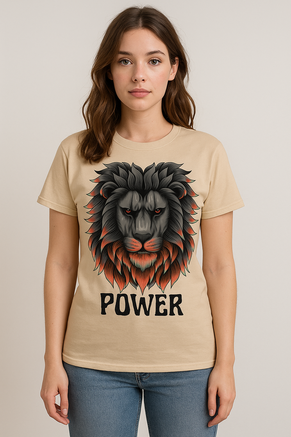 POWER Lion Graphic T-Shirt – Unisex Tee | Gen Z Streetwear India