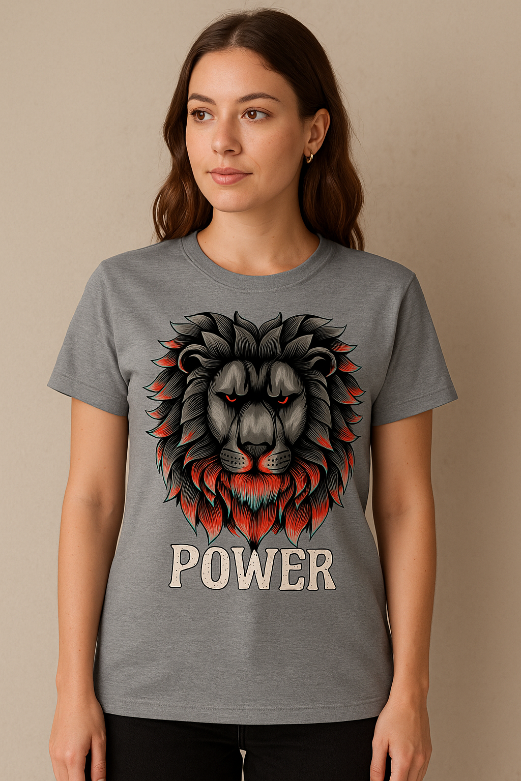 POWER Lion Graphic T-Shirt – Unisex Tee | Gen Z Streetwear India