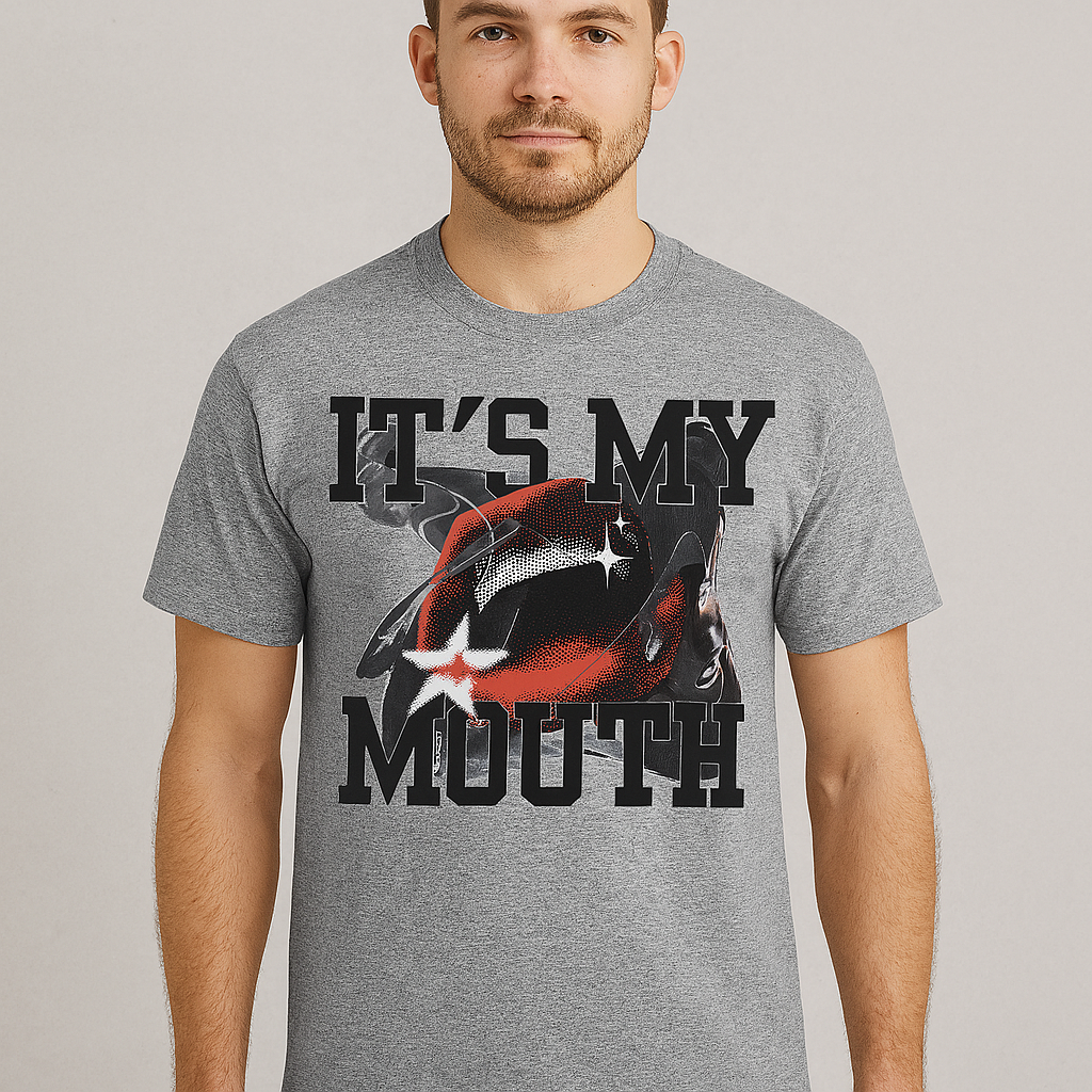 Bold “IT'S MY MOUTH” Graphic T-Shirt – Unisex Gen Z Streetwear Tee
