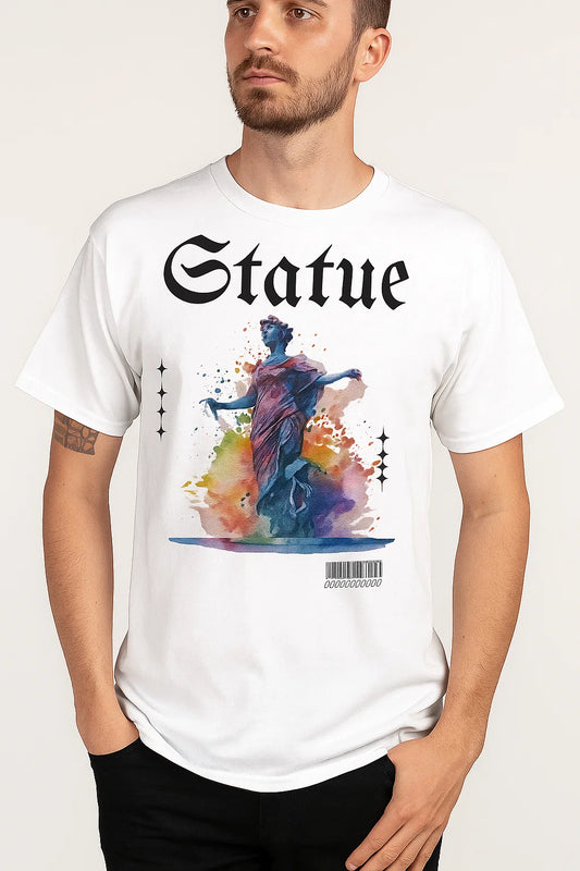 STATUE” Renaissance-Inspired Artistic Graphic T-Shirt – For the Soulful & Bold