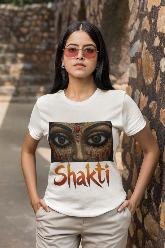 Shakti in Your Eyes Graphic T Shirt For Women | Desi Streetwear Fashion