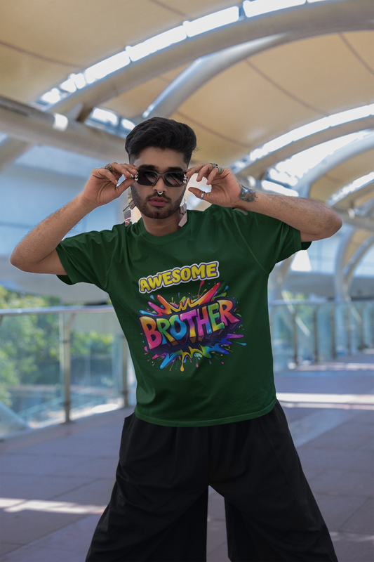 “Awesome Brother” Comic Blast Graphic T-Shirt – Rakhi Drop Limited Edition