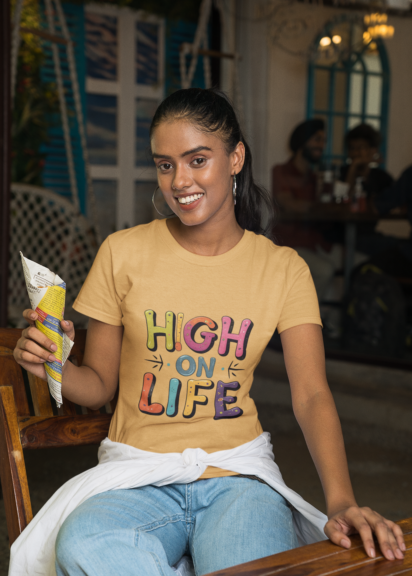 HIGH ON LIFE Graphic T-Shirt – Bold, Playful Streetwear for the Gen Z Mood