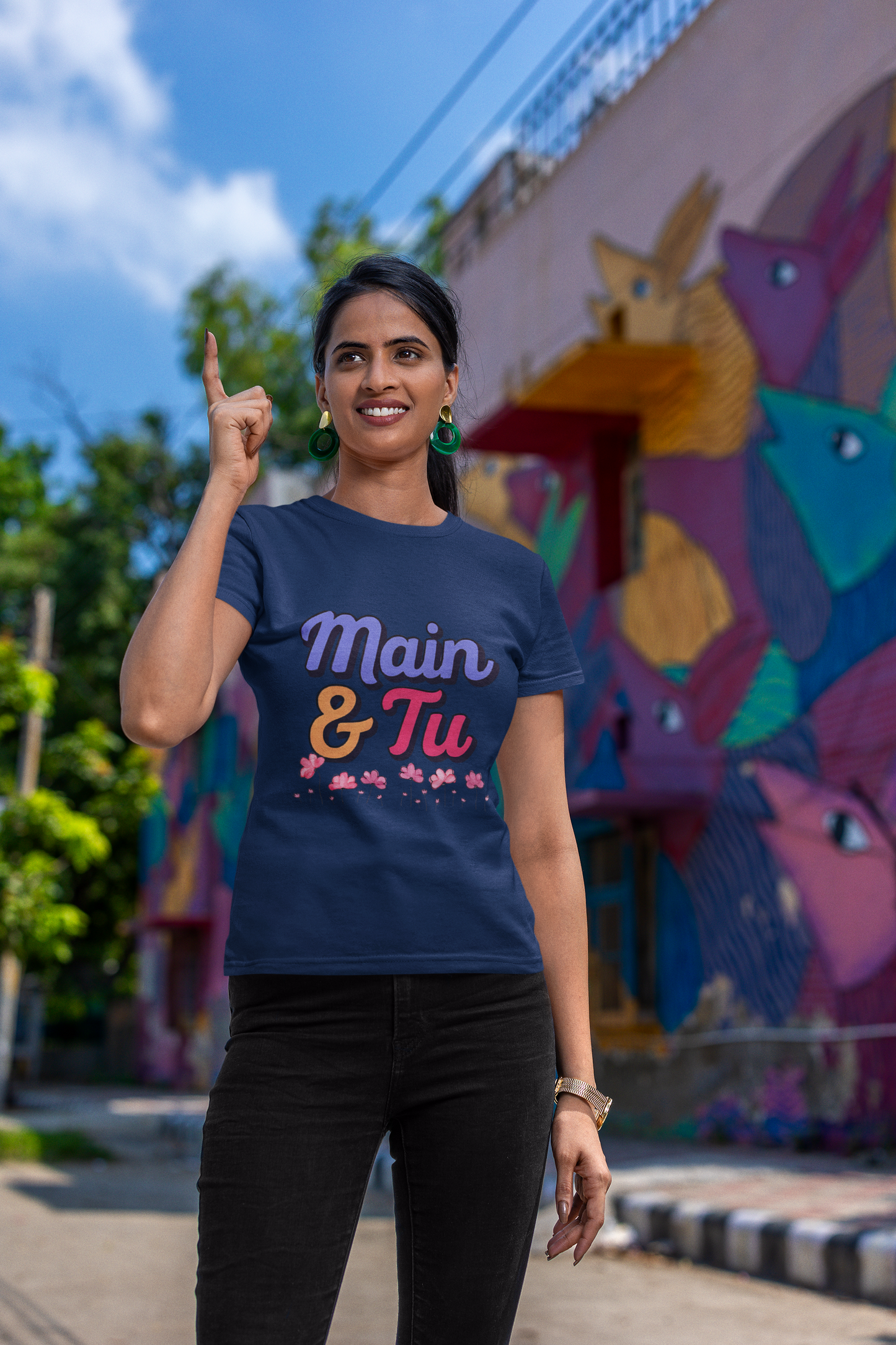 Main & Tu for Women Graphic T-Shirt – | Bold Desi Streetwear Tee