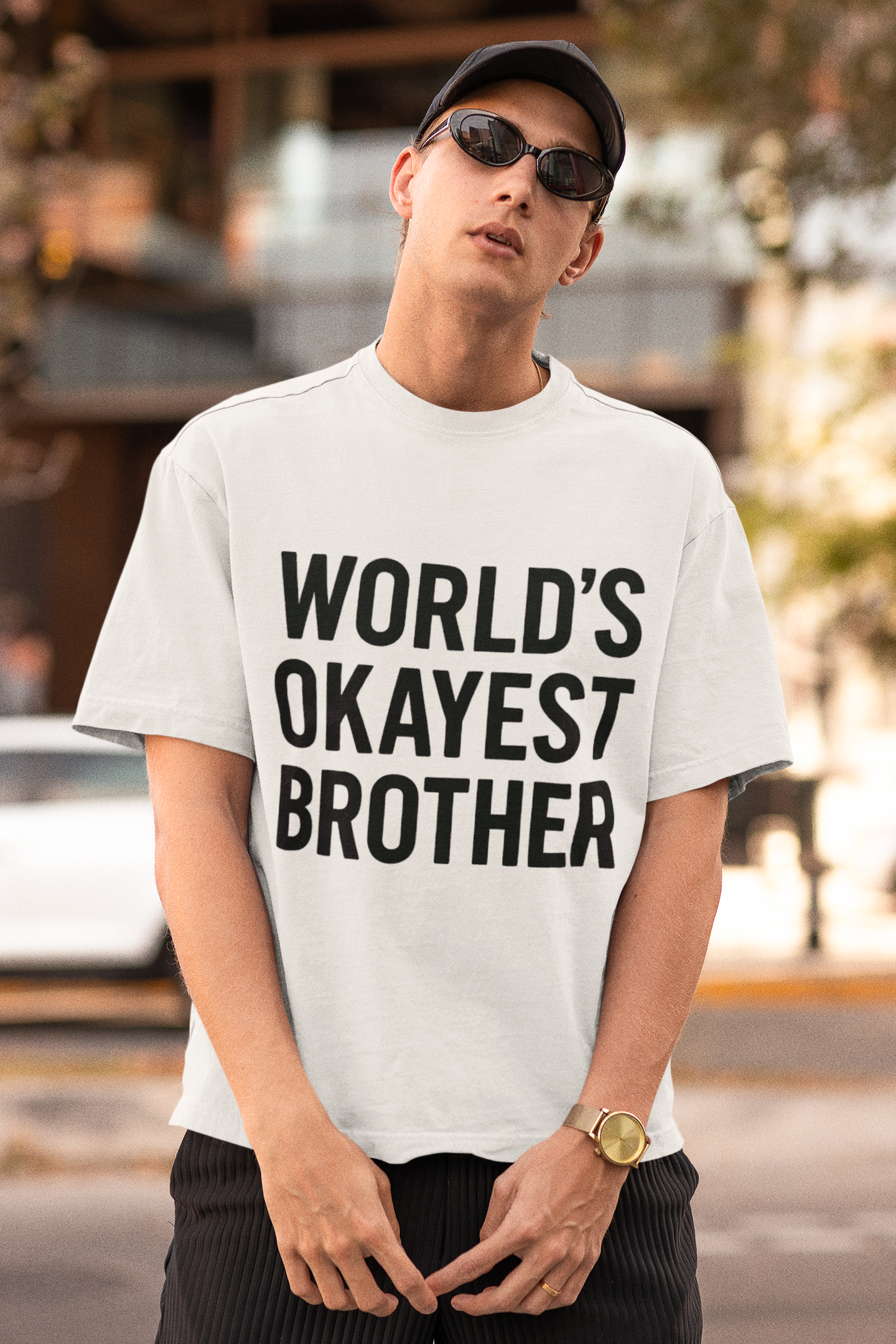 World’s Okayest Brother” Gen Z T-Shirt – Rakhi Drop Limited Edition
