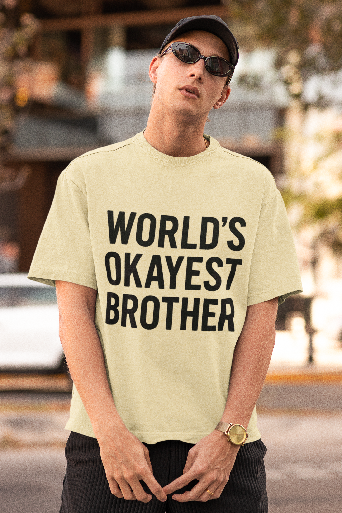 World’s Okayest Brother” Gen Z T-Shirt – Rakhi Drop Limited Edition