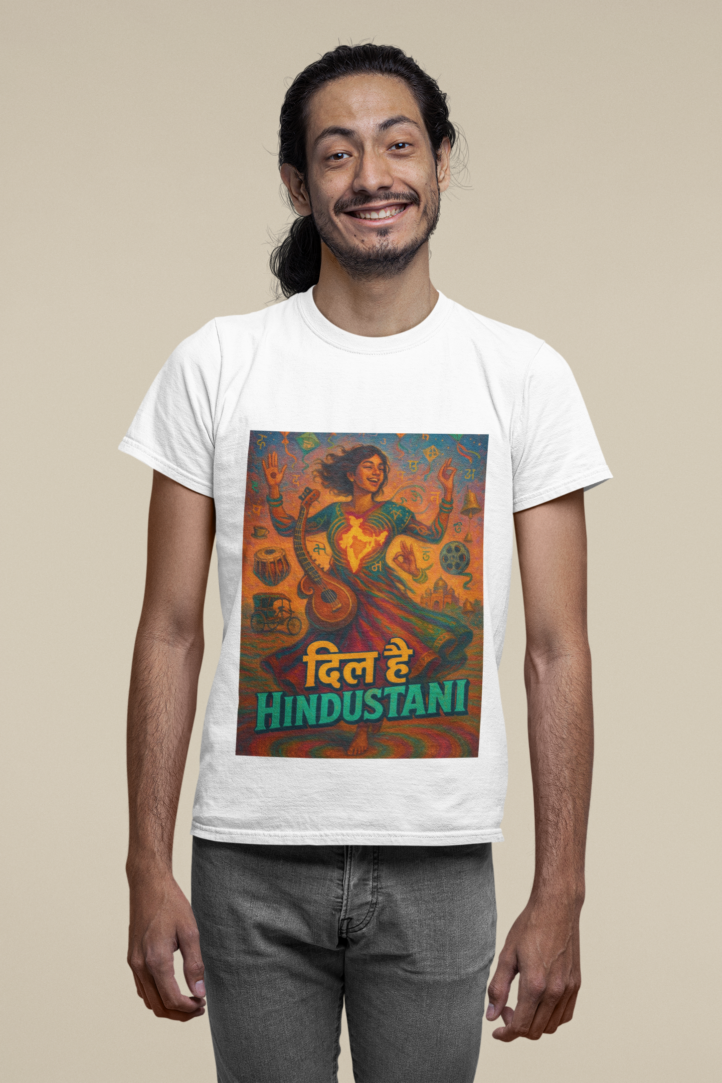 Dil Hai Hindustani – Limited Edition Indian Culture Art T-Shirt | Vibrant Desi Streetwear