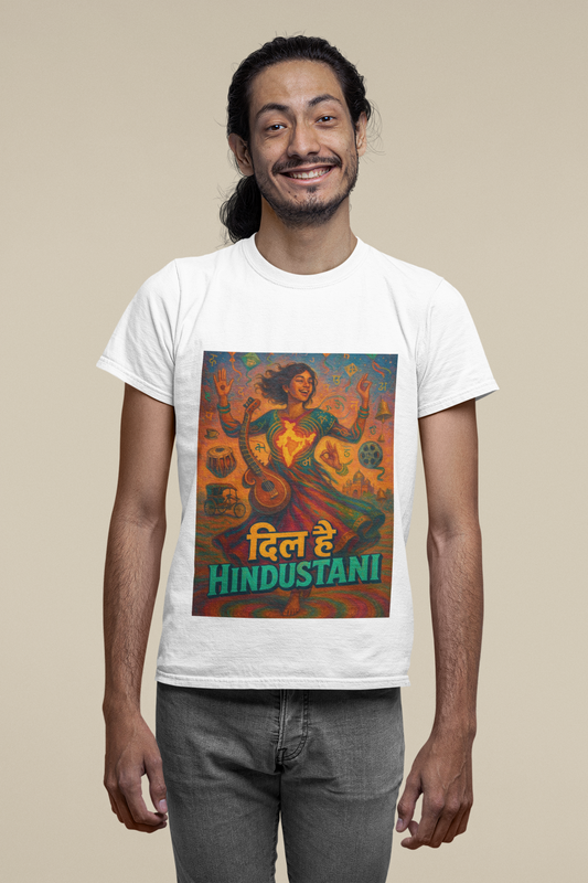 Dil Hai Hindustani – Limited Edition Indian Culture Art T-Shirt | Vibrant Desi Streetwear