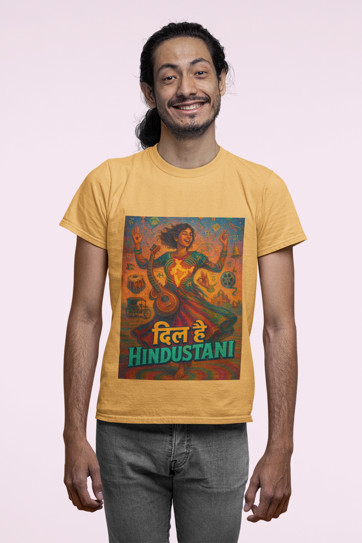 Dil Hai Hindustani – Limited Edition Indian Culture Art T-Shirt | Vibrant Desi Streetwear