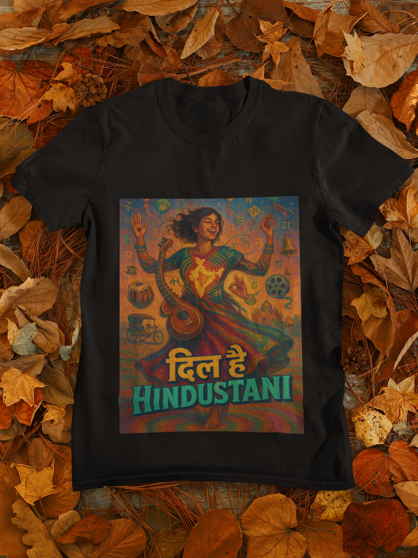 Dil Hai Hindustani – Limited Edition Indian Culture Art T-Shirt | Vibrant Desi Streetwear