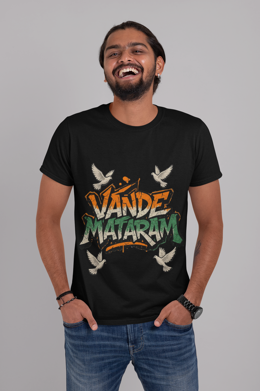 Vande Mataram Graphic T-Shirt for Independence Day | Limited Edition Indian Patriotic Tee