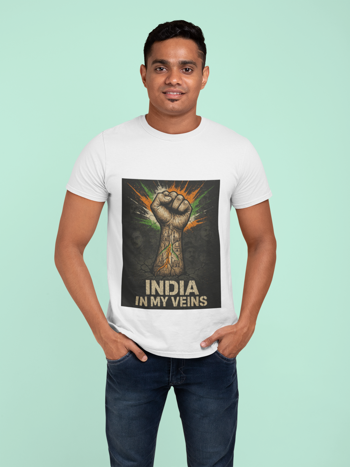 India In My Veins - Limited Edition Patriotic T-Shirt | Independence Day Streetwear