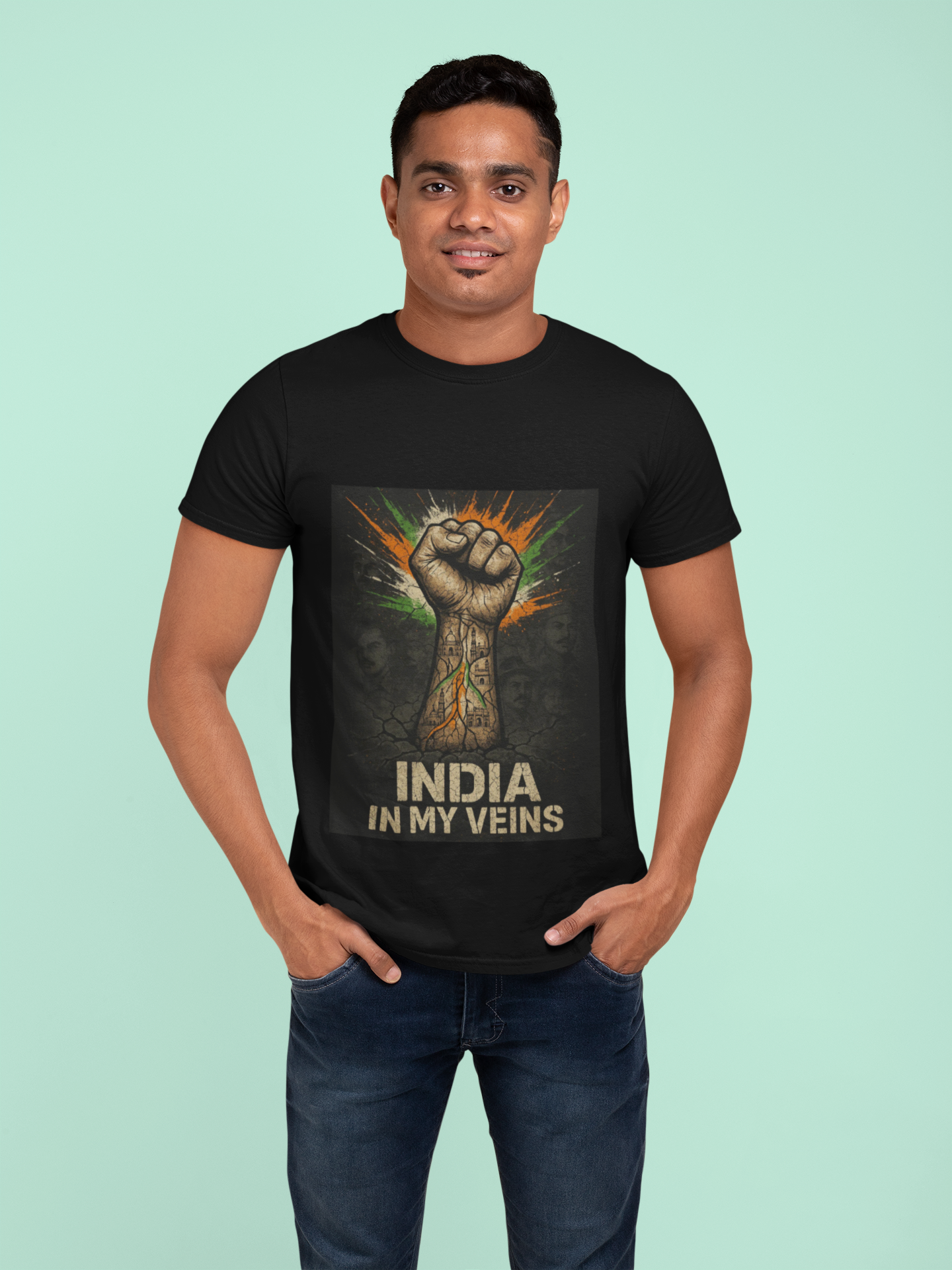India In My Veins - Limited Edition Patriotic T-Shirt | Independence Day Streetwear