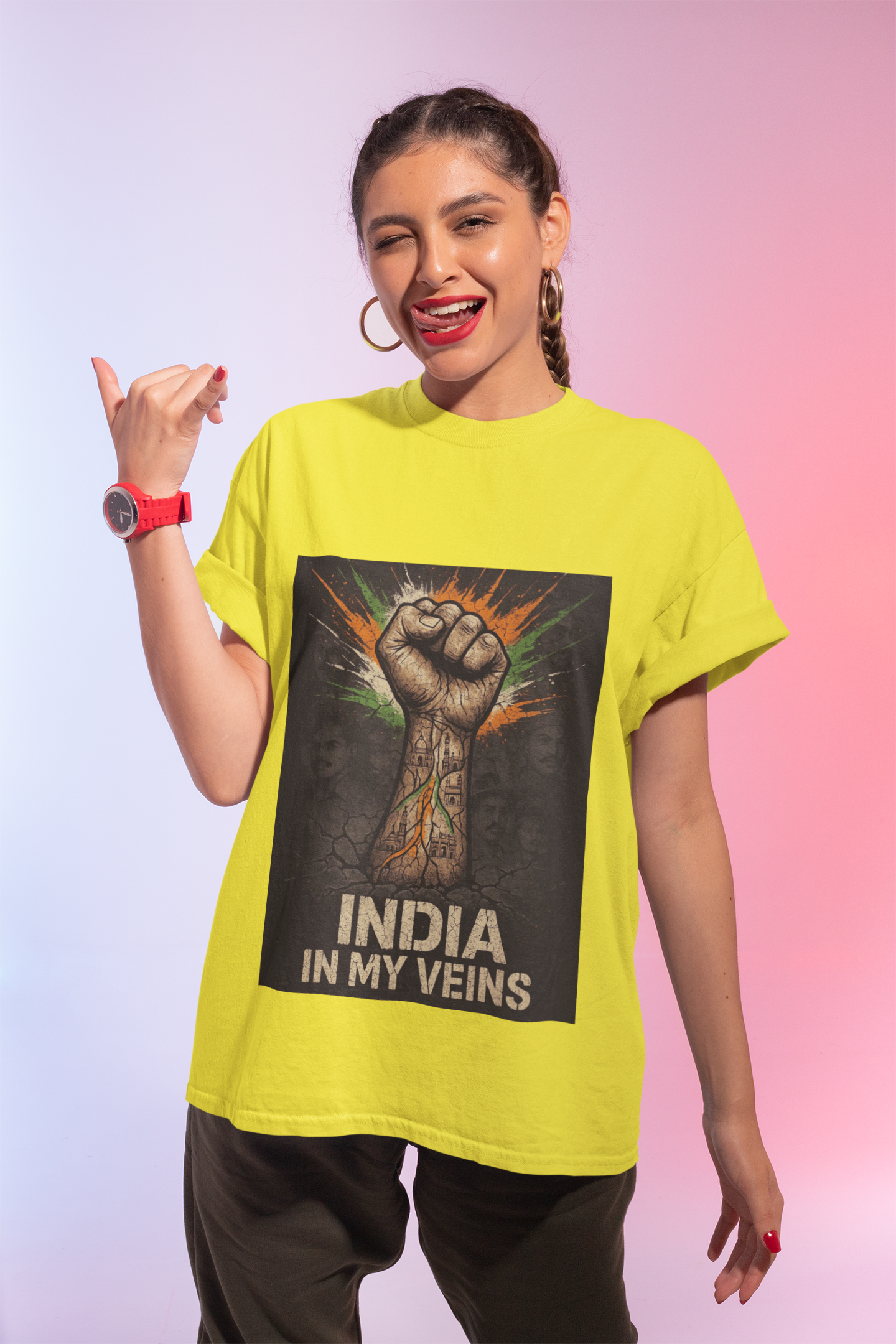 India In My Veins - Limited Edition Patriotic T-Shirt | Independence Day Streetwear