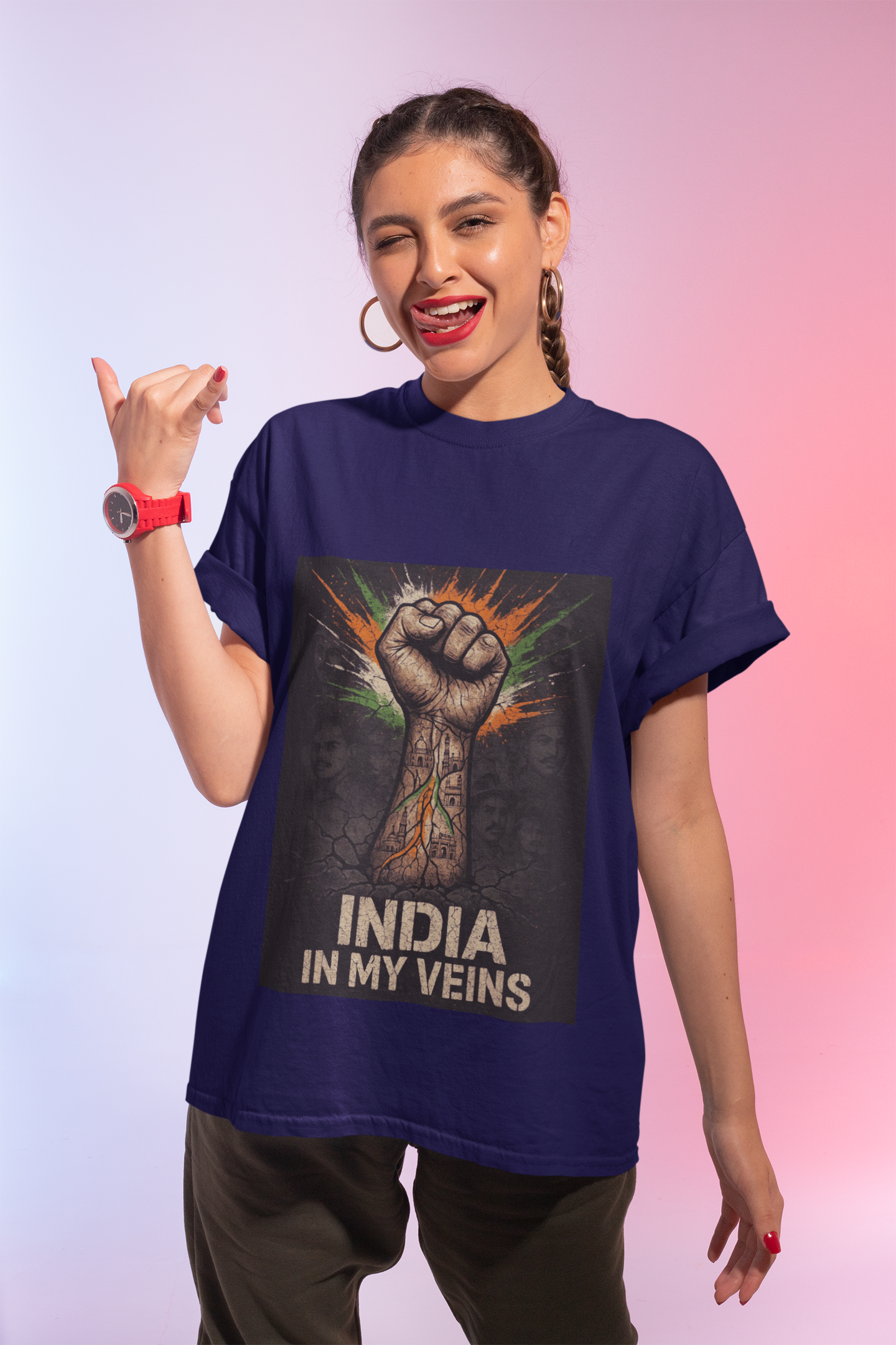 India In My Veins - Limited Edition Patriotic T-Shirt | Independence Day Streetwear