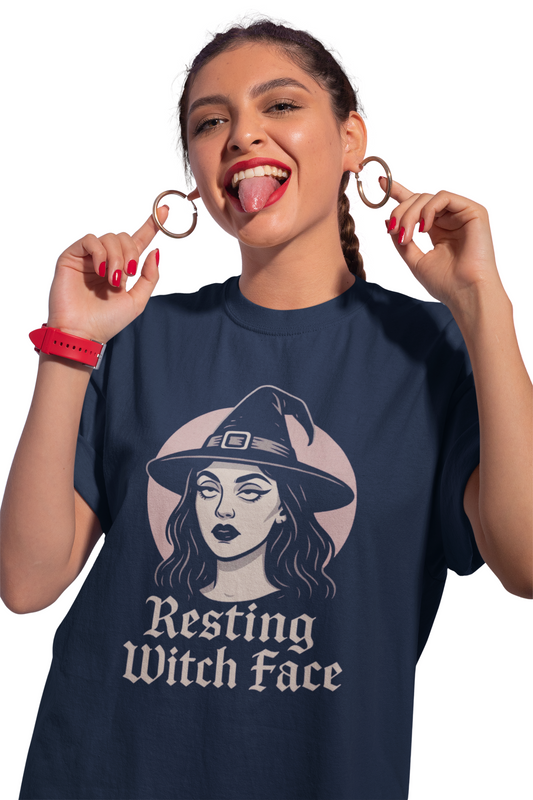 Resting Witch Face Tee – Sassy Witch Vibes | Halloween Graphic T-Shirt | Gen Z Trendy