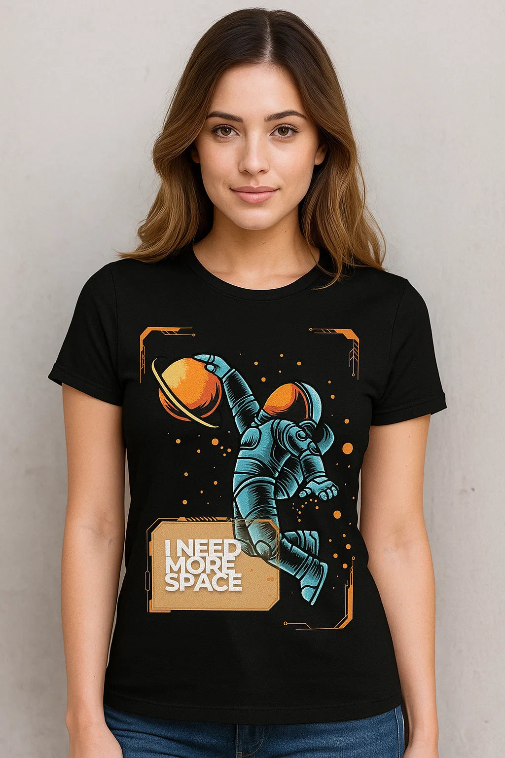 ‘I NEED MORE SPACE’ Astronaut Graphic T-Shirt – Streetwear for Dreamers & Rule-Breakers