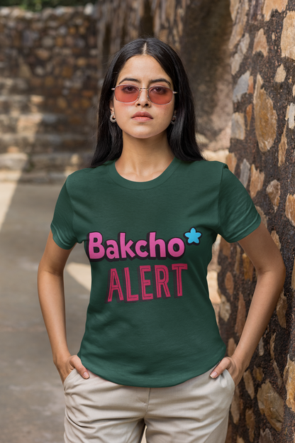 Unisex Graphic T-Shirt – Bakchod Alert | Bold Gen Z Streetwear Tee