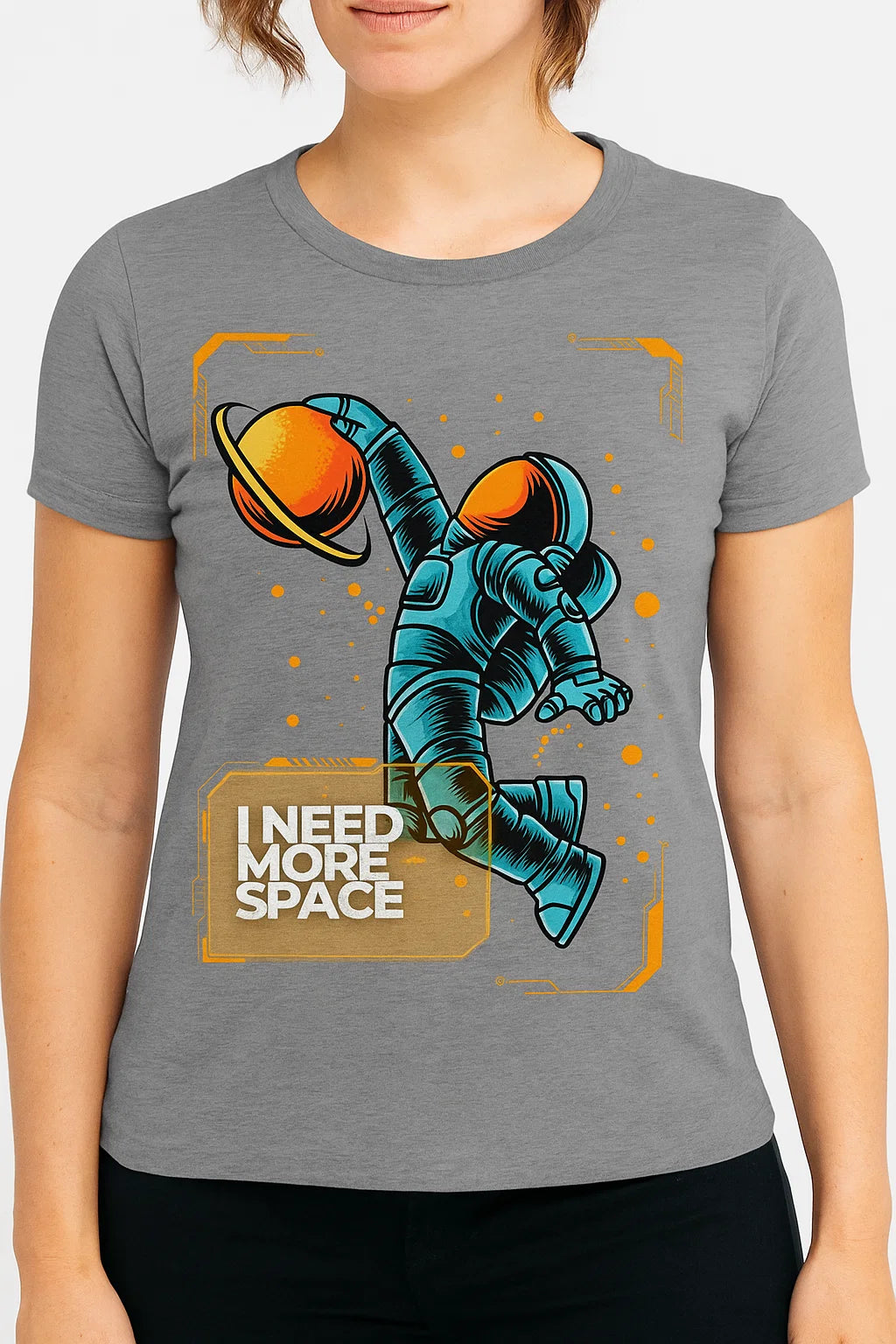 ‘I NEED MORE SPACE’ Astronaut Graphic T-Shirt – Streetwear for Dreamers & Rule-Breakers