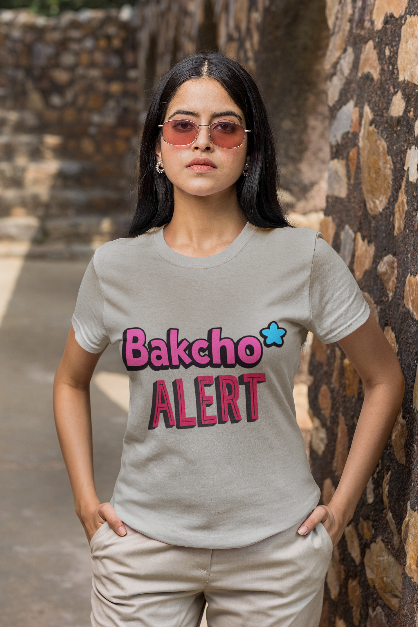 Unisex Graphic T-Shirt – Bakchod Alert | Bold Gen Z Streetwear Tee