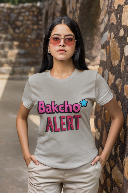 Unisex Graphic T-Shirt – Bakchod Alert | Bold Gen Z Streetwear Tee