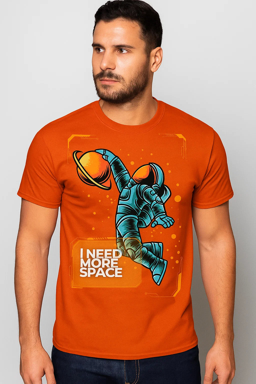 ‘I NEED MORE SPACE’ Astronaut Graphic T-Shirt – Streetwear for Dreamers & Rule-Breakers