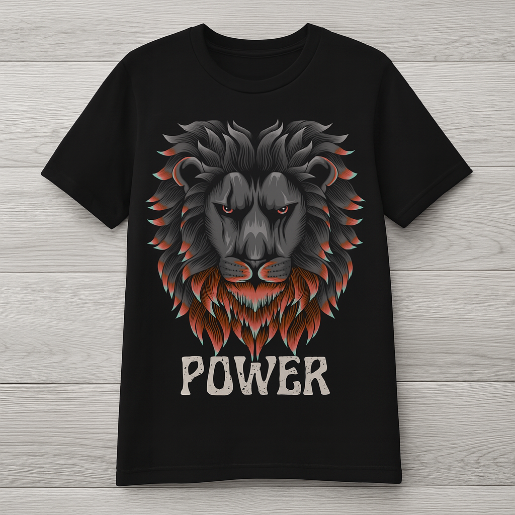 POWER Lion Graphic T-Shirt – Unisex Tee | Gen Z Streetwear India