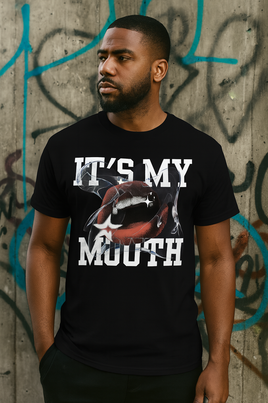 Bold “IT'S MY MOUTH” Graphic T-Shirt – Unisex Gen Z Streetwear Tee