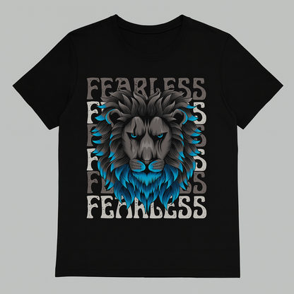 FEARLESS Lion Graphic T-Shirt for Gen Z – Unisex Streetwear Tee