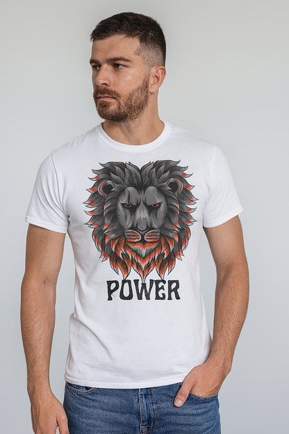 POWER Lion Graphic T-Shirt – Unisex Tee | Gen Z Streetwear India