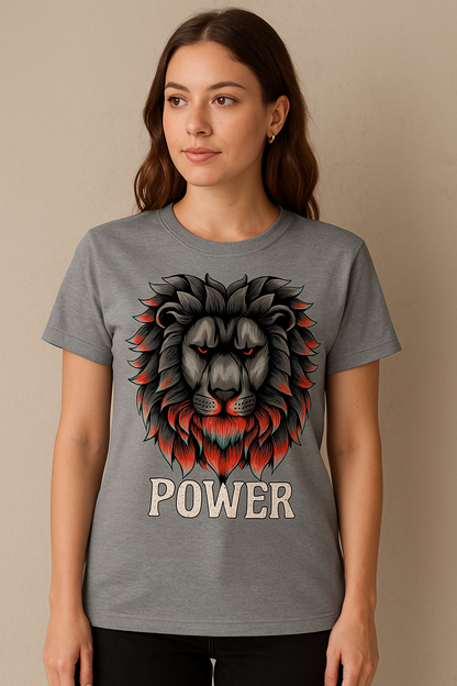 POWER Lion Graphic T-Shirt – Unisex Tee | Gen Z Streetwear India