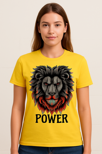 POWER Lion Graphic T-Shirt – Unisex Tee | Gen Z Streetwear India
