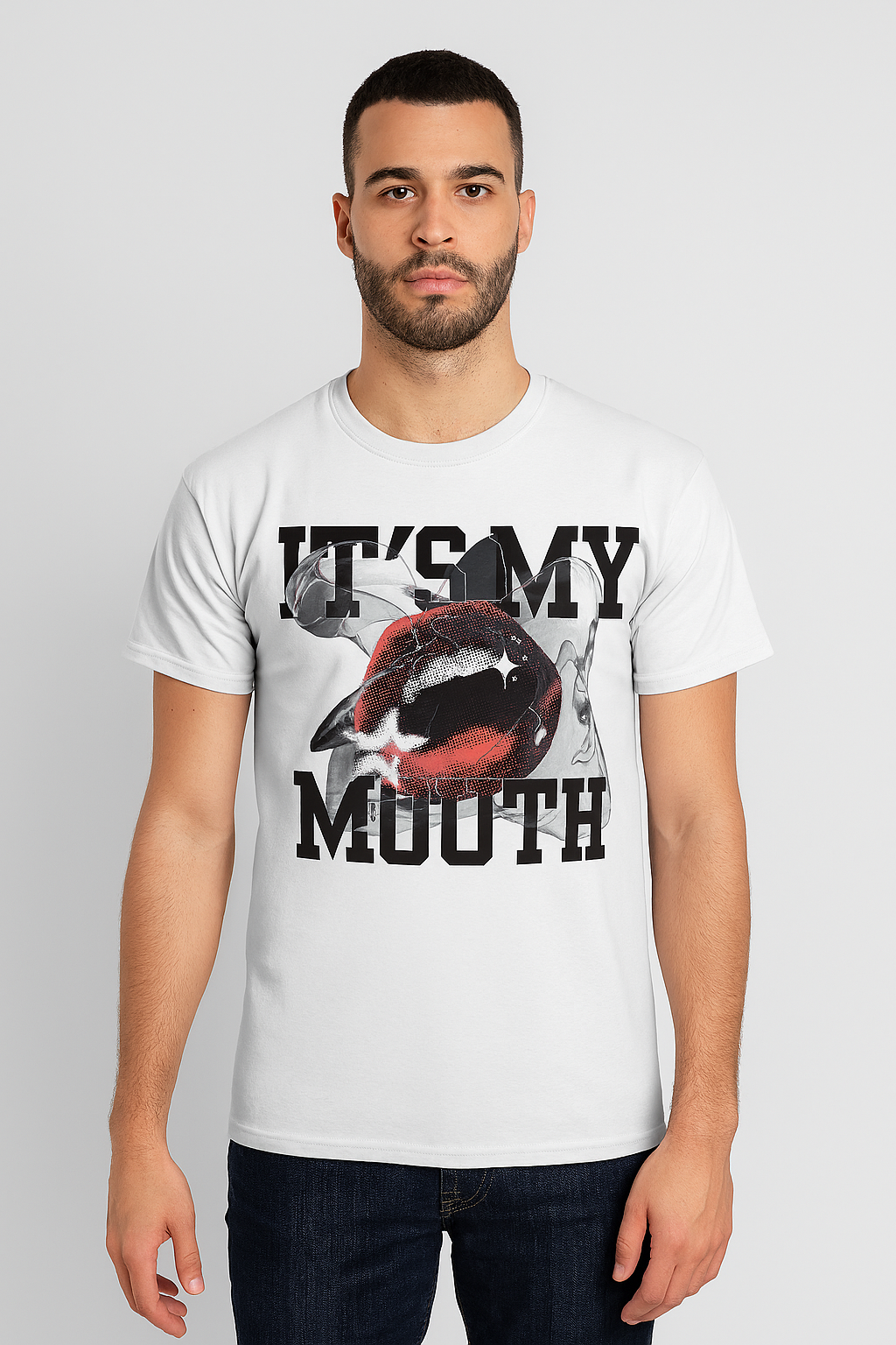 Bold “IT'S MY MOUTH” Graphic T-Shirt – Unisex Gen Z Streetwear Tee