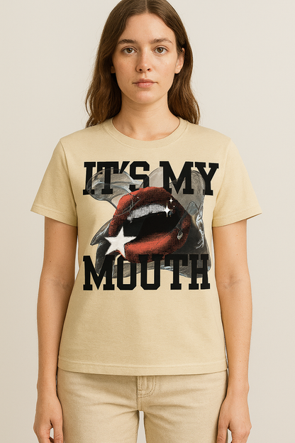 Bold “IT'S MY MOUTH” Graphic T-Shirt – Unisex Gen Z Streetwear Tee