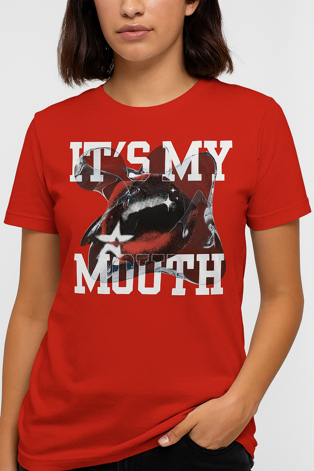 Bold “IT'S MY MOUTH” Graphic T-Shirt – Unisex Gen Z Streetwear Tee