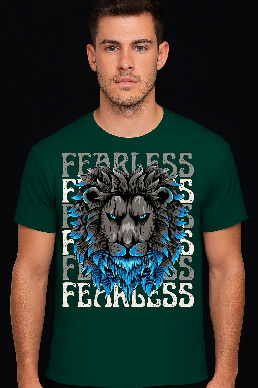 FEARLESS Lion Graphic T-Shirt for Gen Z – Unisex Streetwear Tee