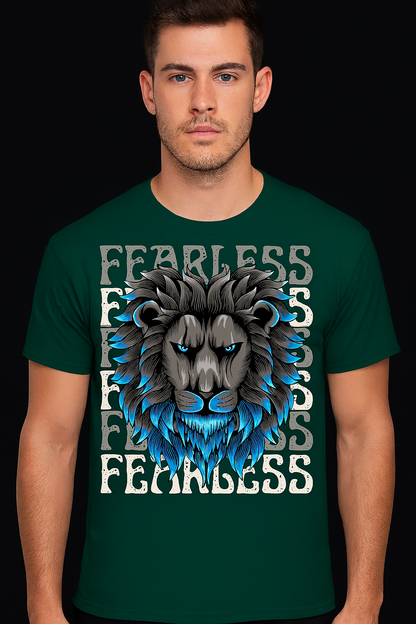 FEARLESS Lion Graphic T-Shirt for Gen Z – Unisex Streetwear Tee