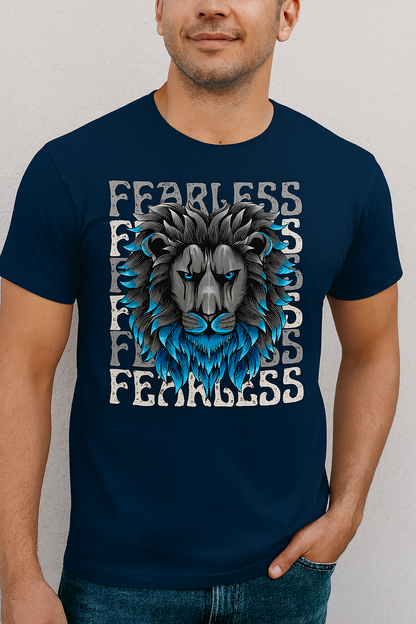 FEARLESS Lion Graphic T-Shirt for Gen Z – Unisex Streetwear Tee