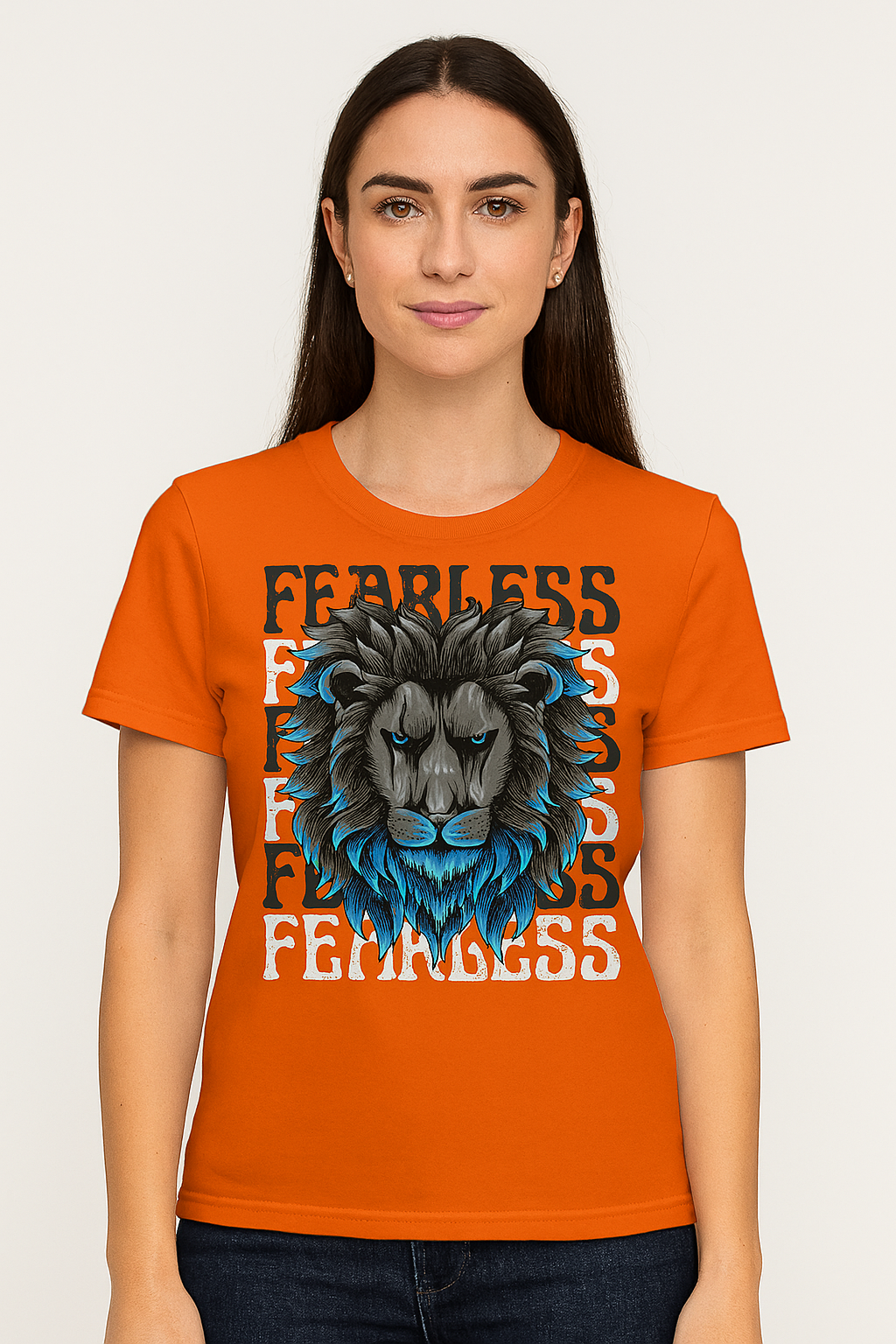 FEARLESS Lion Graphic T-Shirt for Gen Z – Unisex Streetwear Tee