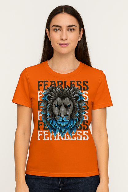 FEARLESS Lion Graphic T-Shirt for Gen Z – Unisex Streetwear Tee