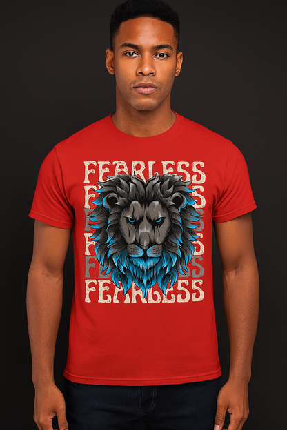 FEARLESS Lion Graphic T-Shirt for Gen Z – Unisex Streetwear Tee