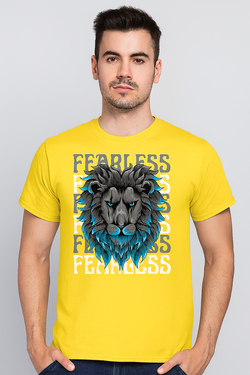 FEARLESS Lion Graphic T-Shirt for Gen Z – Unisex Streetwear Tee