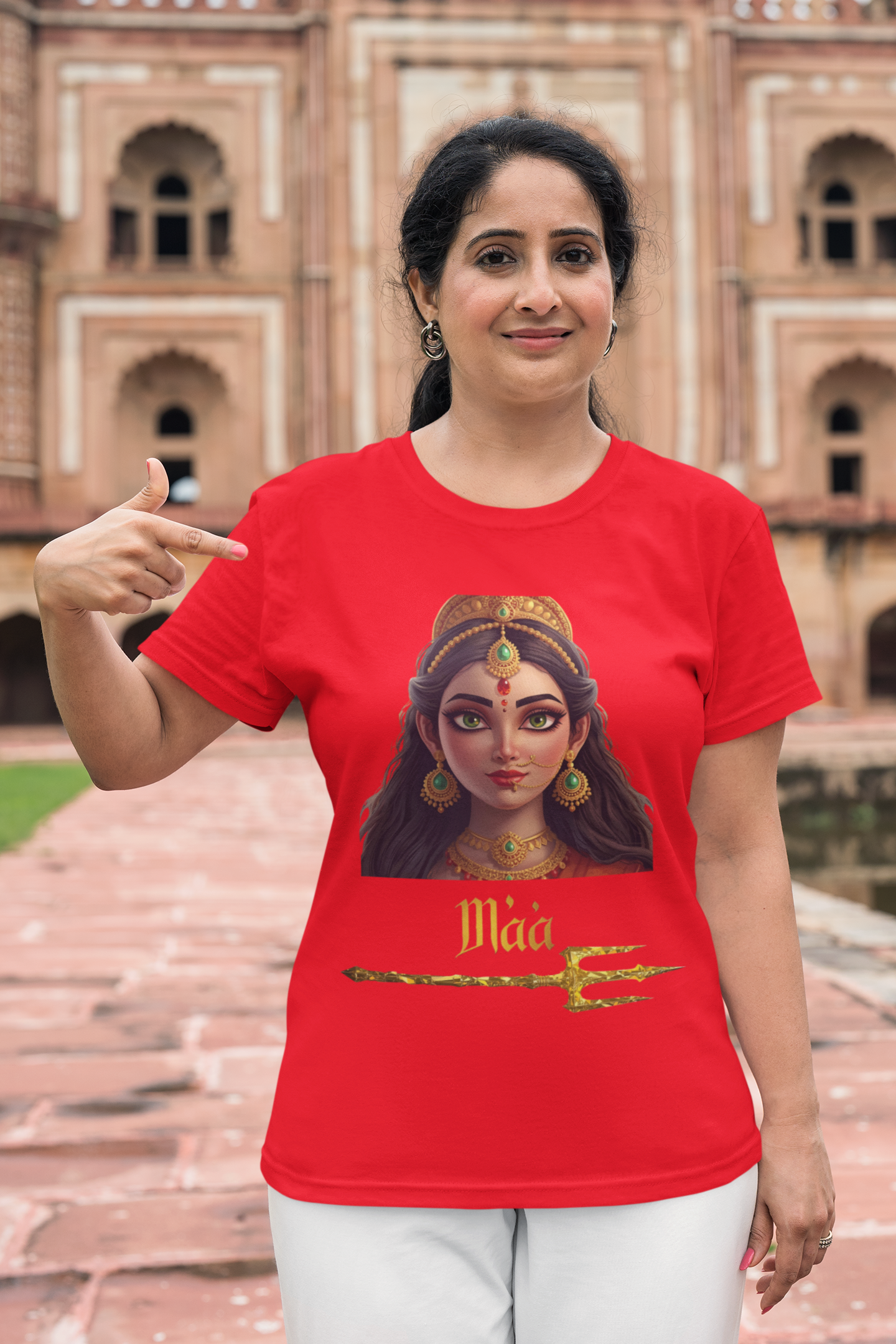 Women’s Graphic Tee – Maa Power Vibes | Spiritual Streetwear T-Shirt