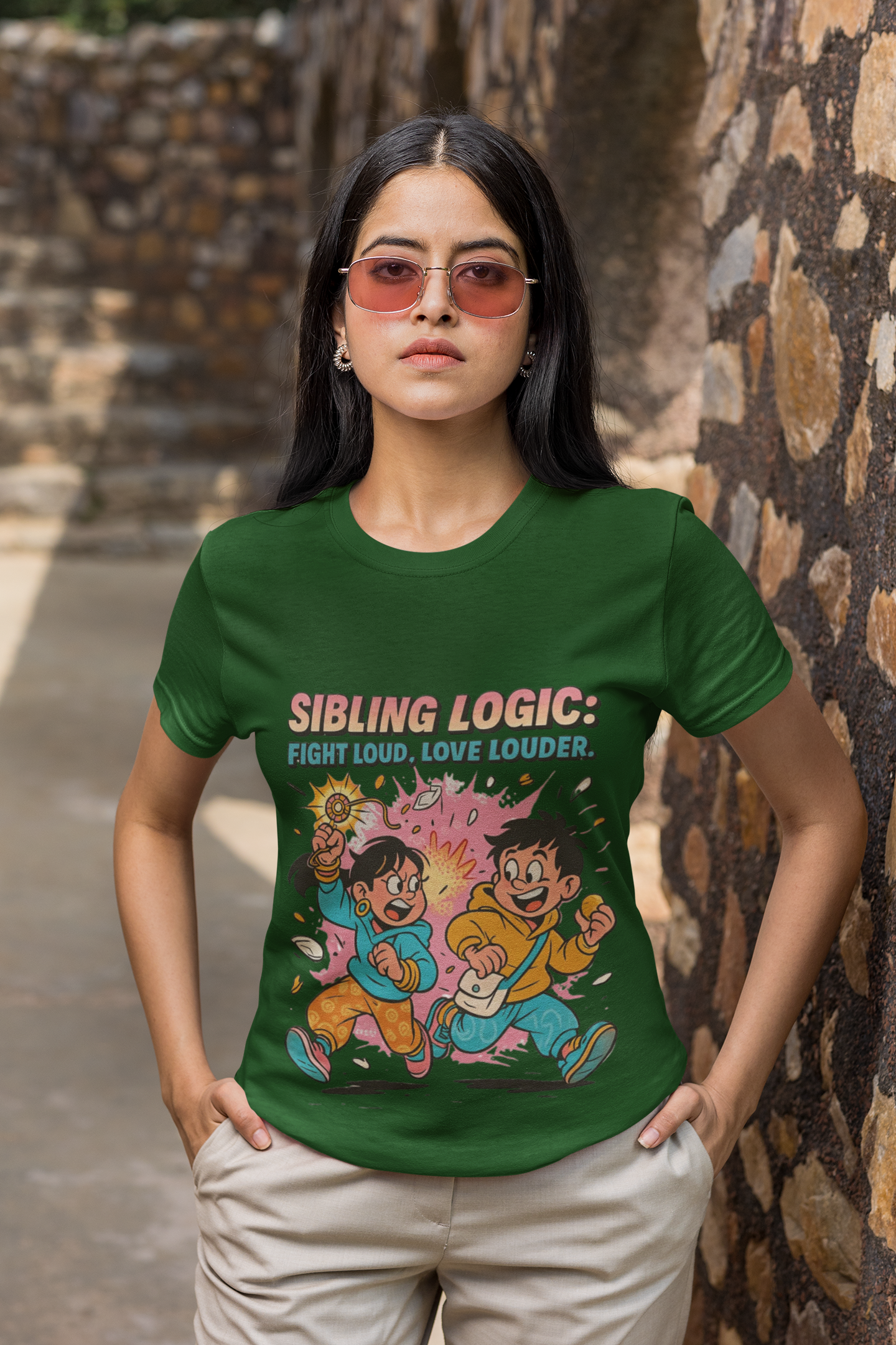 Sibling Logic Tee – “Fight Loud, Love Louder” | Chalaki Rakhi Drop Limited Edition