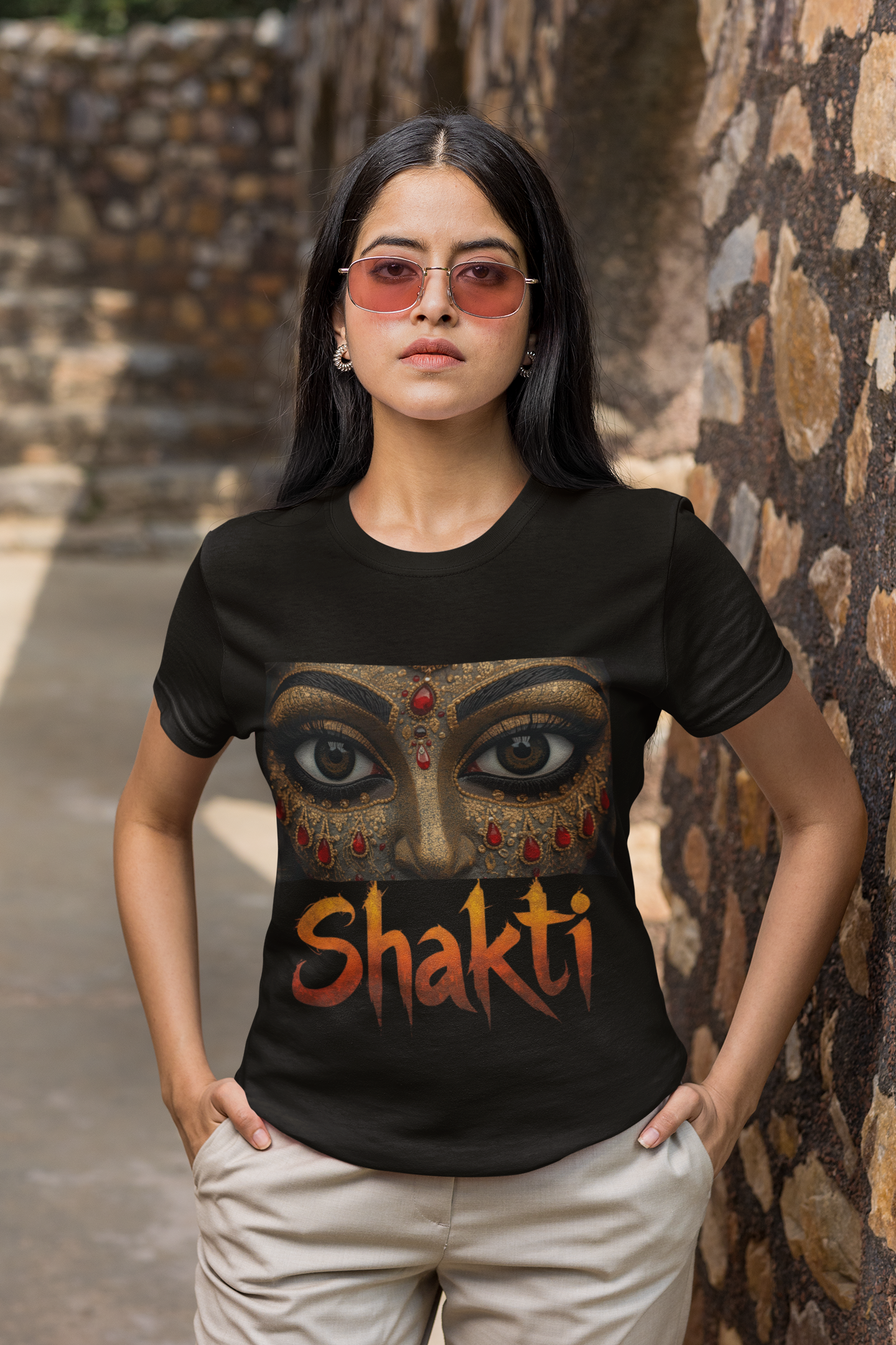 Shakti in Your Eyes Graphic T Shirt For Women | Desi Streetwear Fashion
