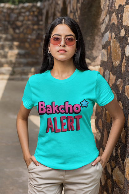 Unisex Graphic T-Shirt – Bakchod Alert | Bold Gen Z Streetwear Tee