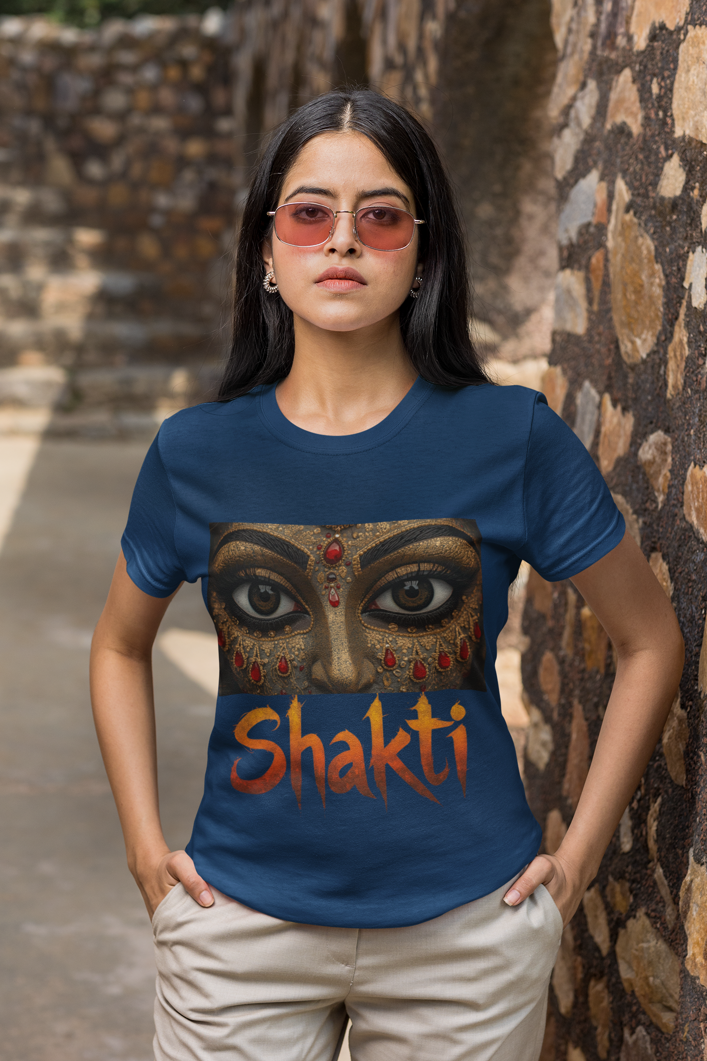 Shakti in Your Eyes Graphic T Shirt For Women | Desi Streetwear Fashion