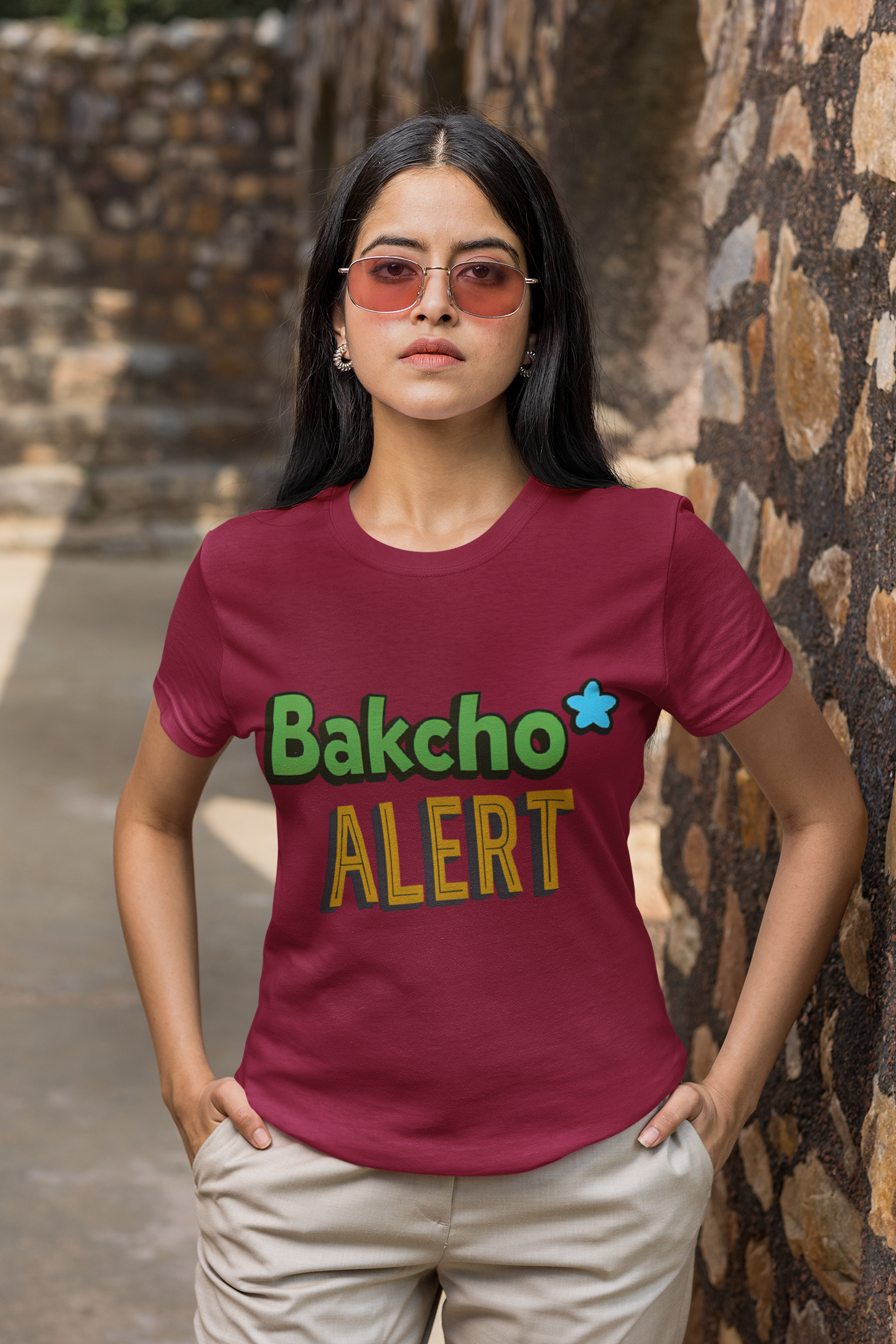 Unisex Graphic T-Shirt – Bakchod Alert | Bold Gen Z Streetwear Tee
