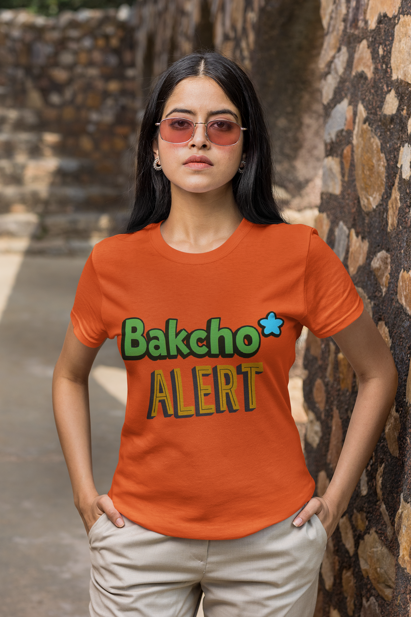 Unisex Graphic T-Shirt – Bakchod Alert | Bold Gen Z Streetwear Tee