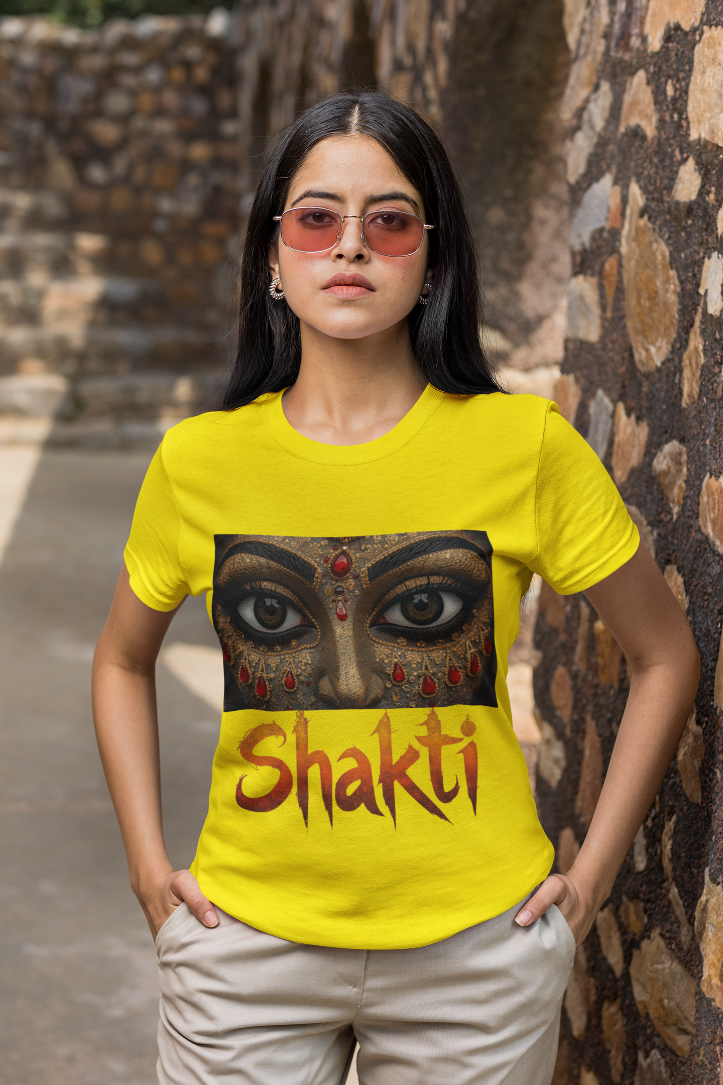 Shakti in Your Eyes Graphic T Shirt For Women | Desi Streetwear Fashion